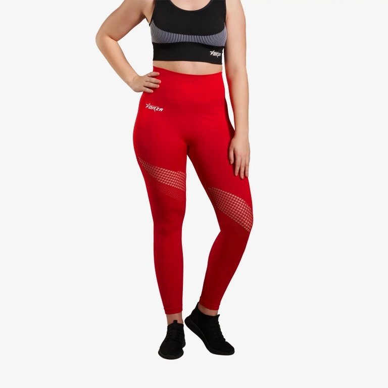 HOGE TAILLE LEGGINGS - FIRE RED