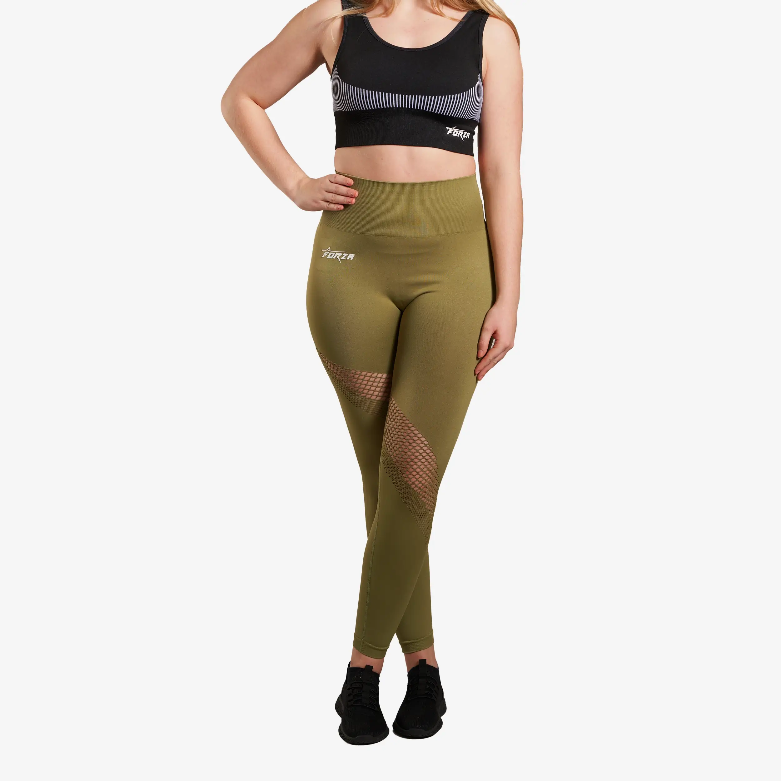 HOGE TAILLE LEGGINGS - ARMY GREEN